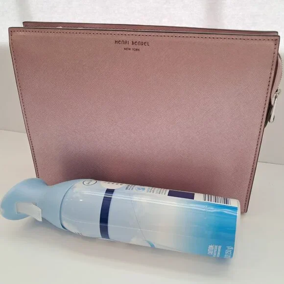 Henri Bendel West 57th Large Cosmetic Clutch Bag Pink NWT - Picture 9 of 11